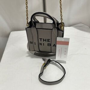 Gray Mini Bag with Chain Strap NWT